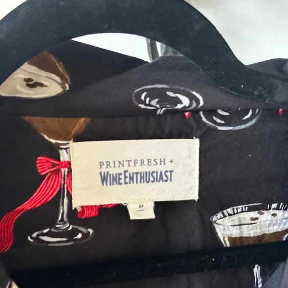 PrintFresh + Wine Enthusiast Espresso Martini Pajamas Medium Women's - Picture 4 of 6